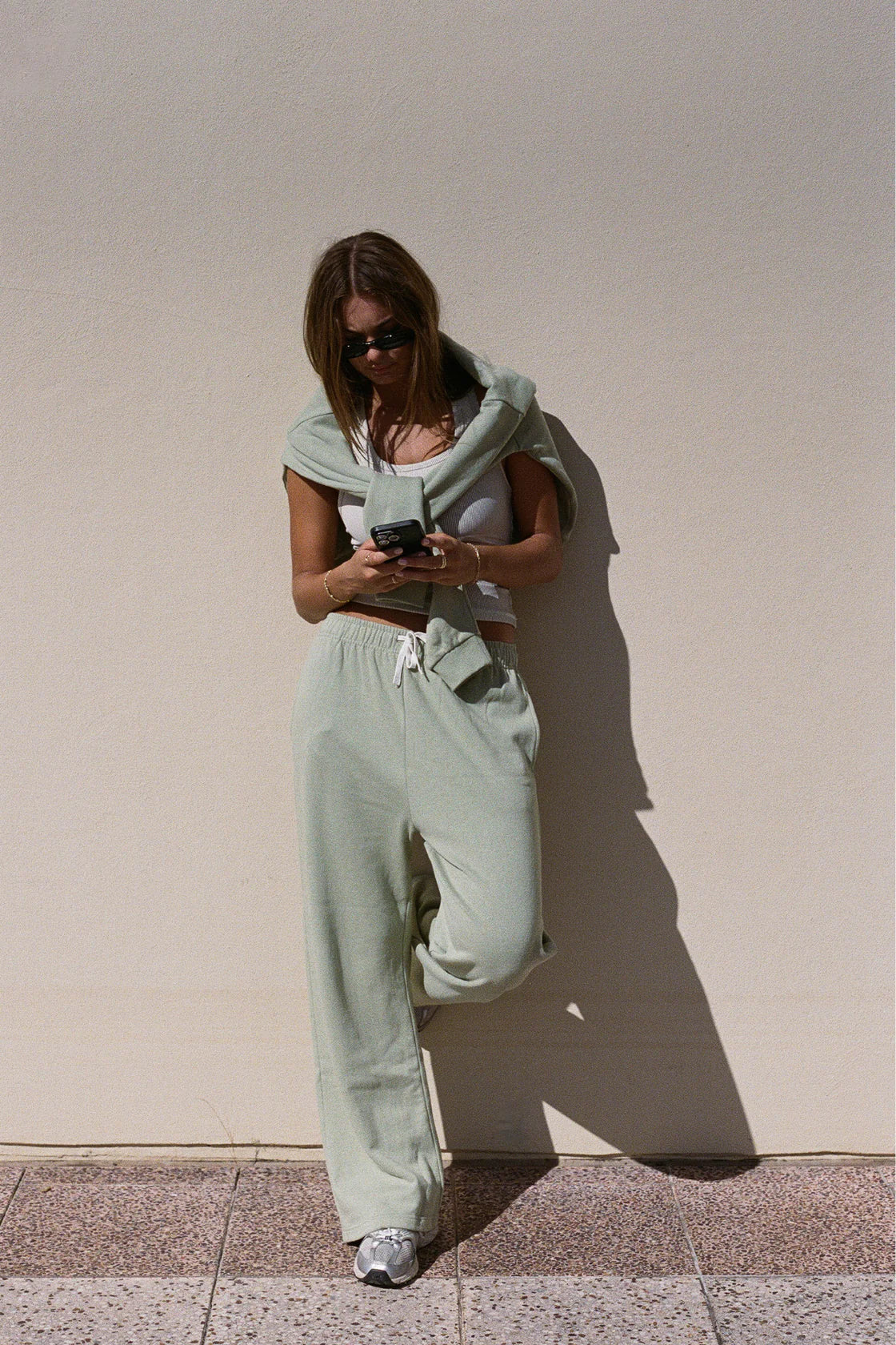 Fleece Sport Sweat Shirt - Eucalyptus