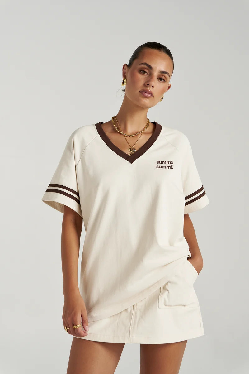 Reverie V Neck Tee | Summi Summi Cotton V-Neck