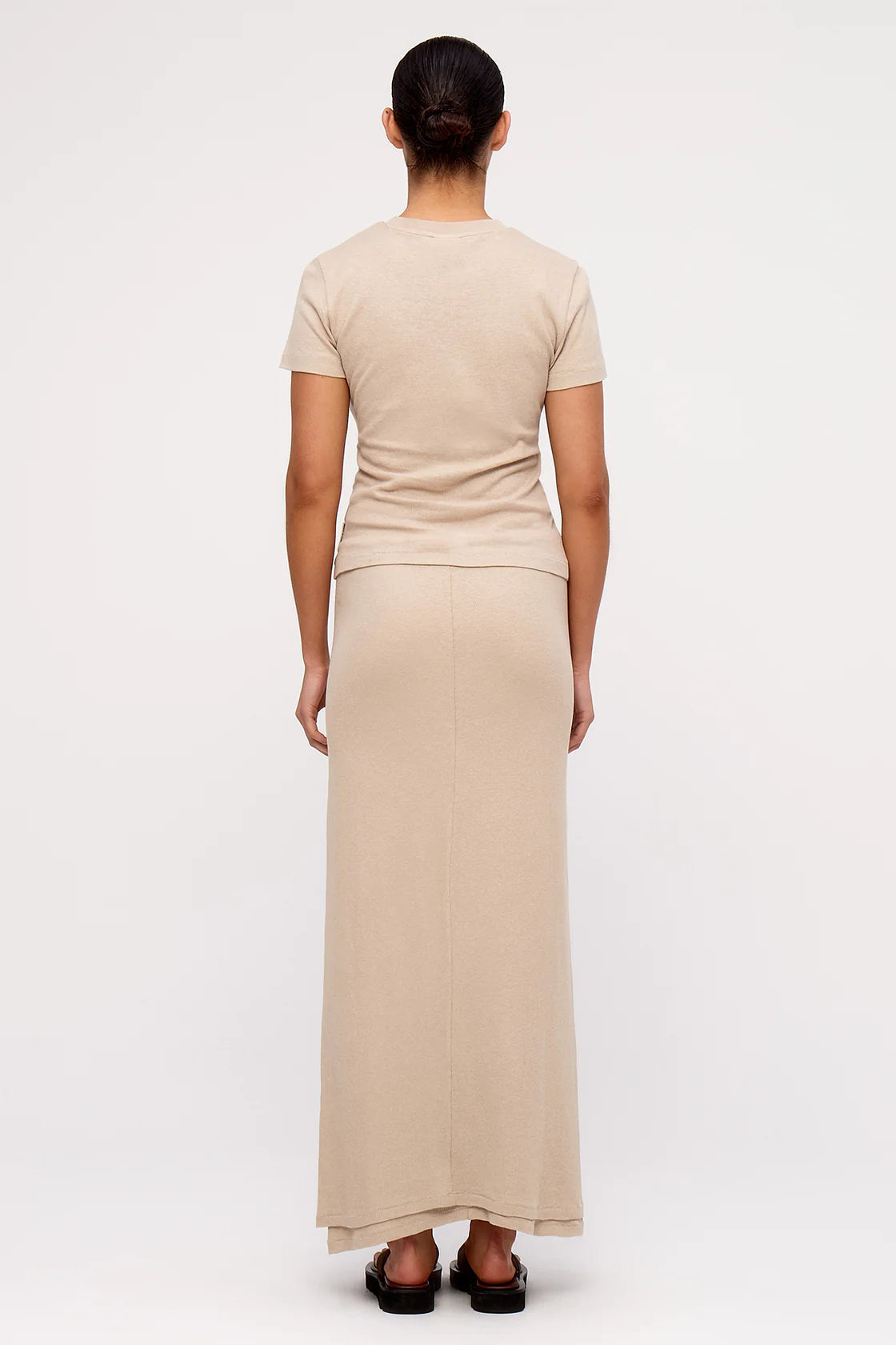 Rib Hemp Jersey T Shirt-Husk