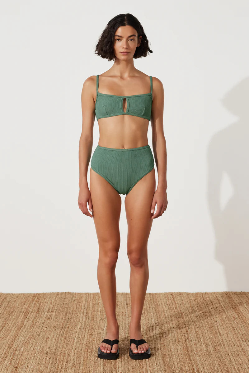 EMERALD TEXTURED WAISTED FULL BRIEF