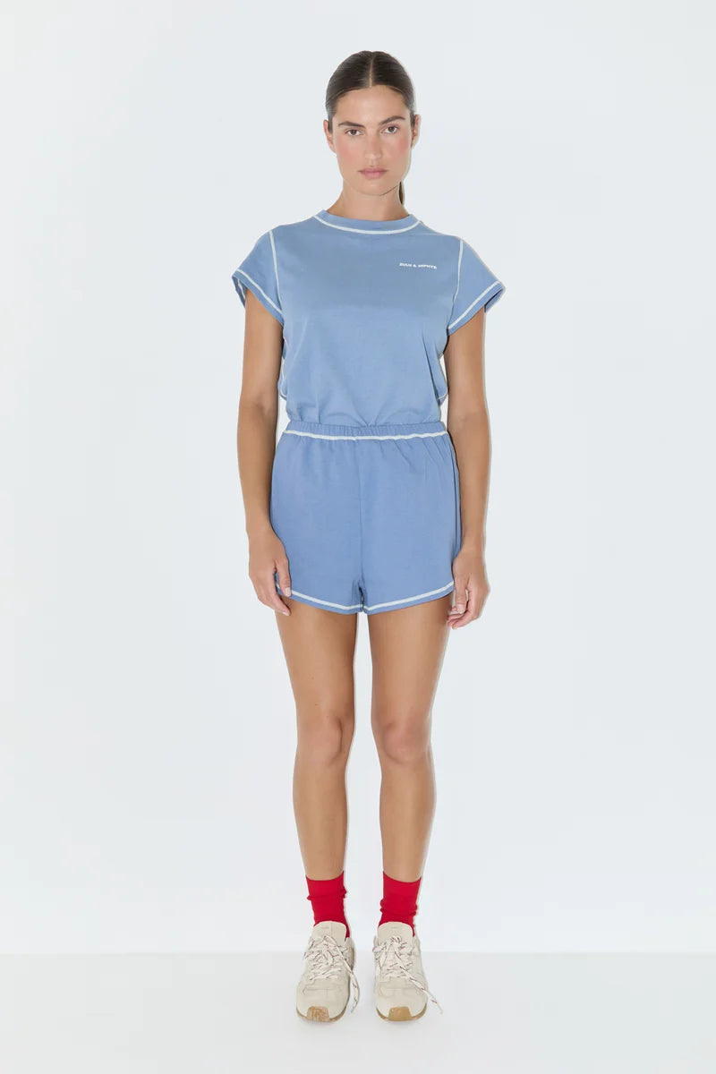 Contrast T-Shirt - Denim Blue | Zulu & Zephyr AU