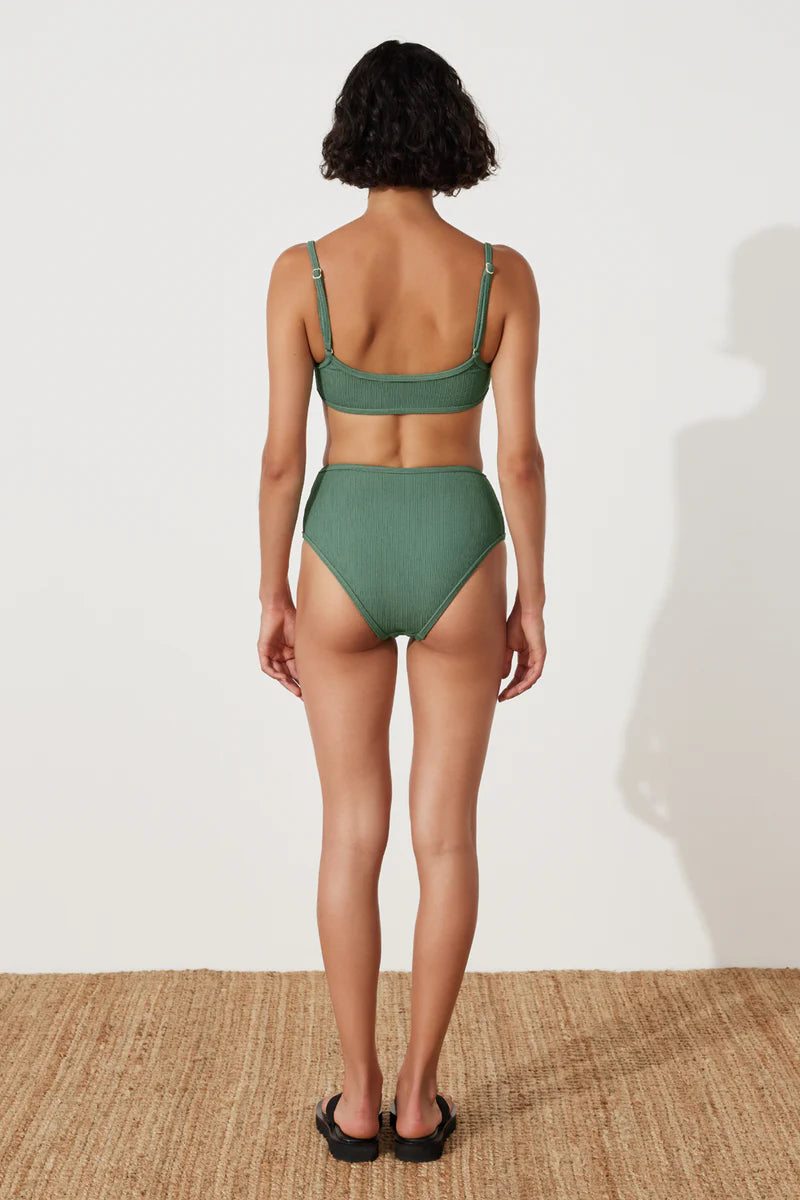 EMERALD TEXTURED WAISTED FULL BRIEF