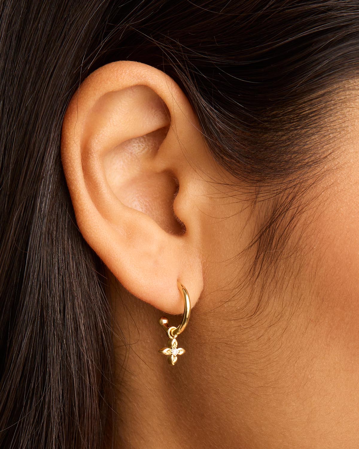 18k Gold Vermeil Live in Light Hoop Earrings