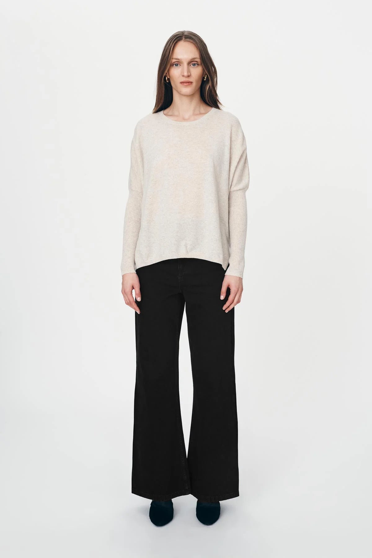 Enzo Merino Knit Jumper - Oat Marle