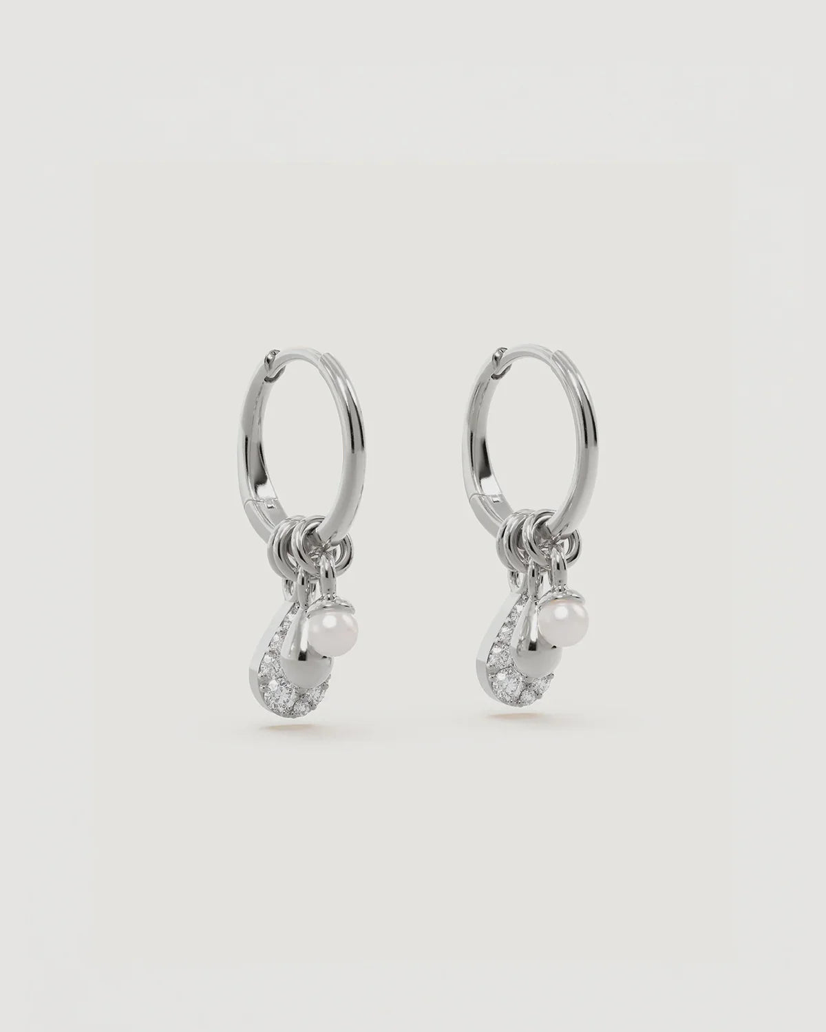 Sterling Silver Ocean Mist Hoops