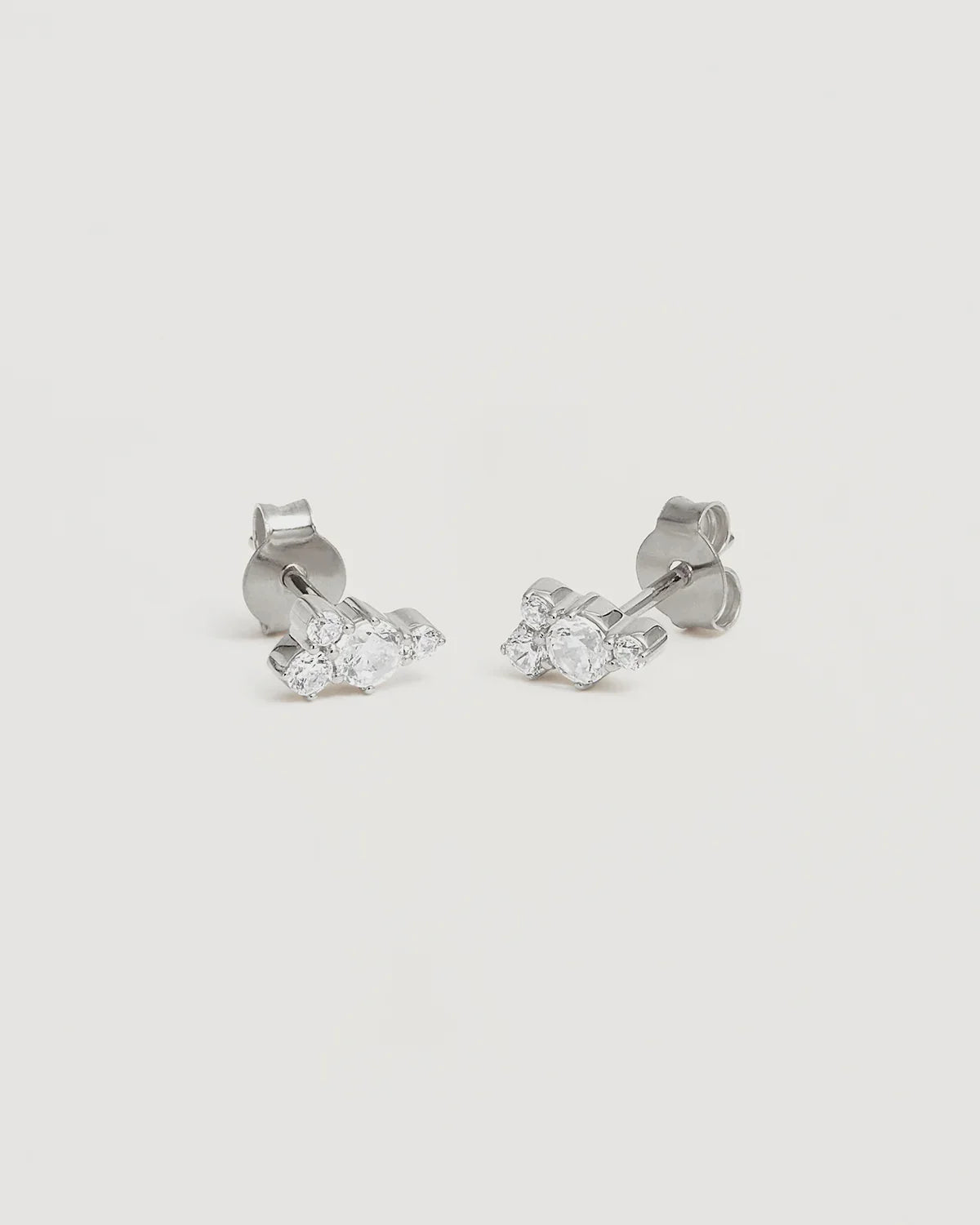 Sterling Silver Mist Stud Earrings