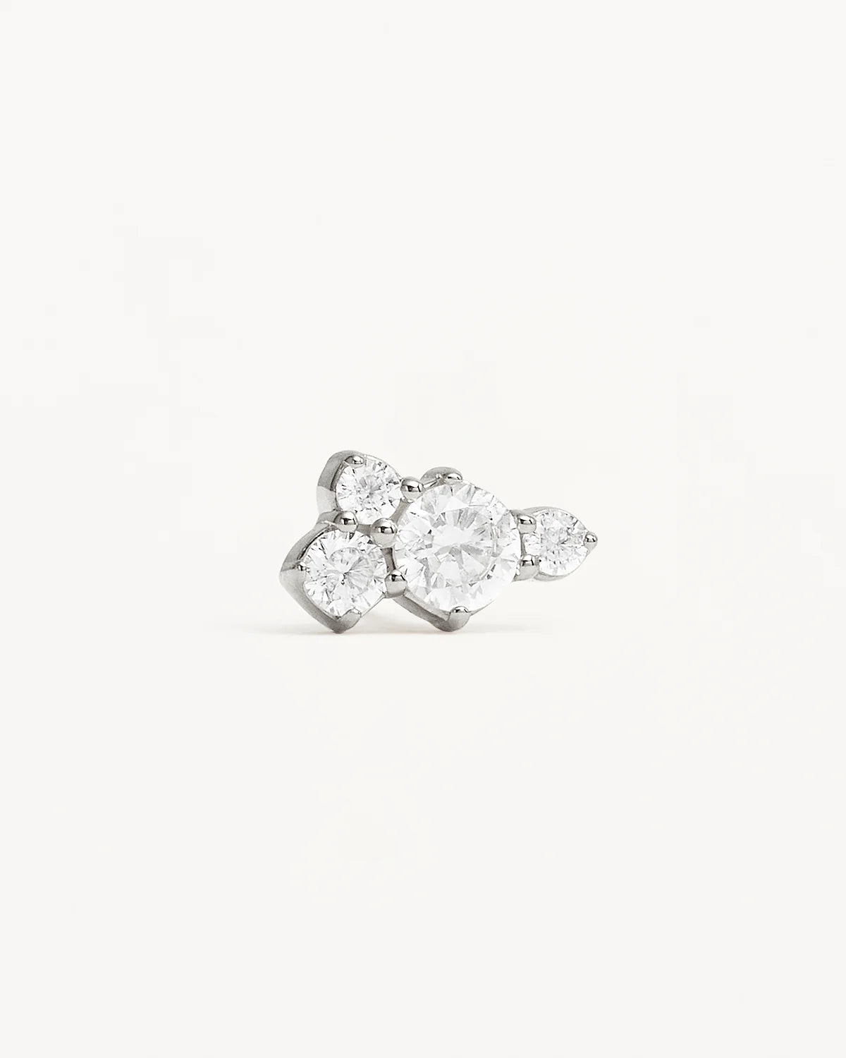 Sterling Silver Mist Stud Earrings