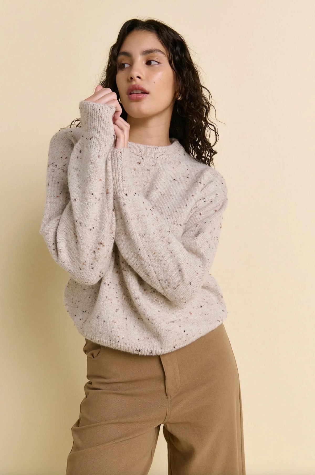 Lori Jumper - Latte Speckle