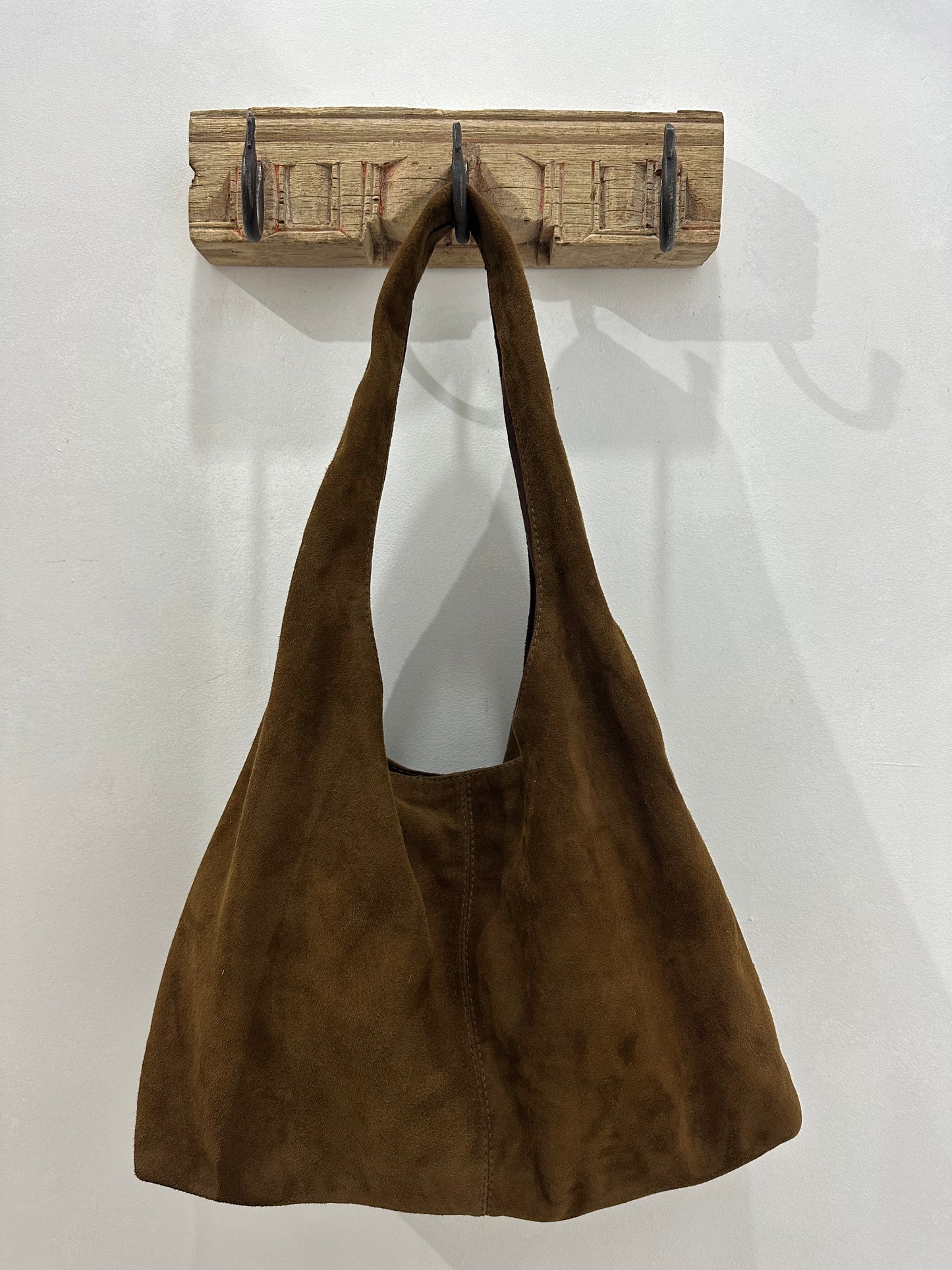 Suede Tote - Chocolate