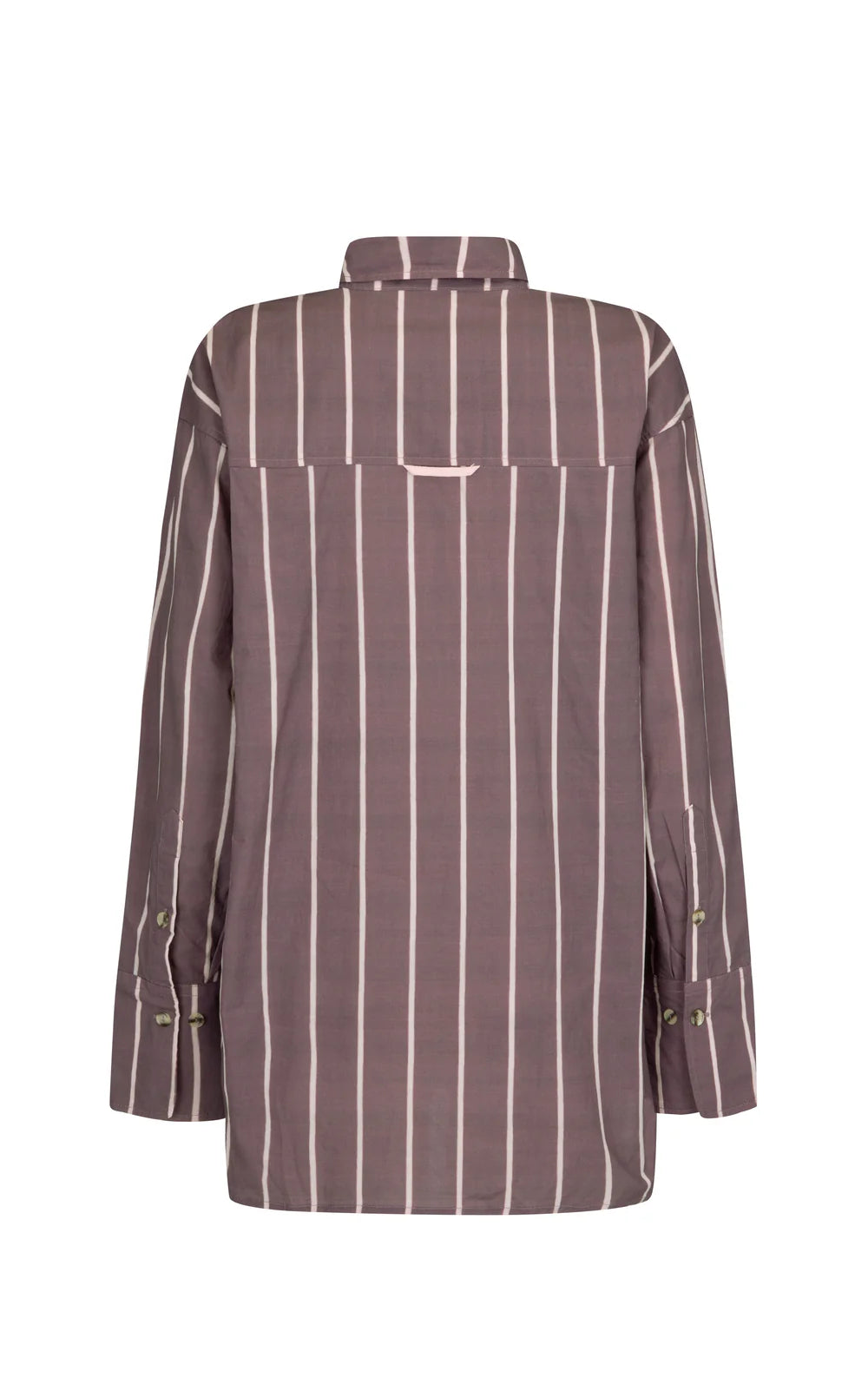 Alpine Cotton Stripe Shirt - Red Wine
