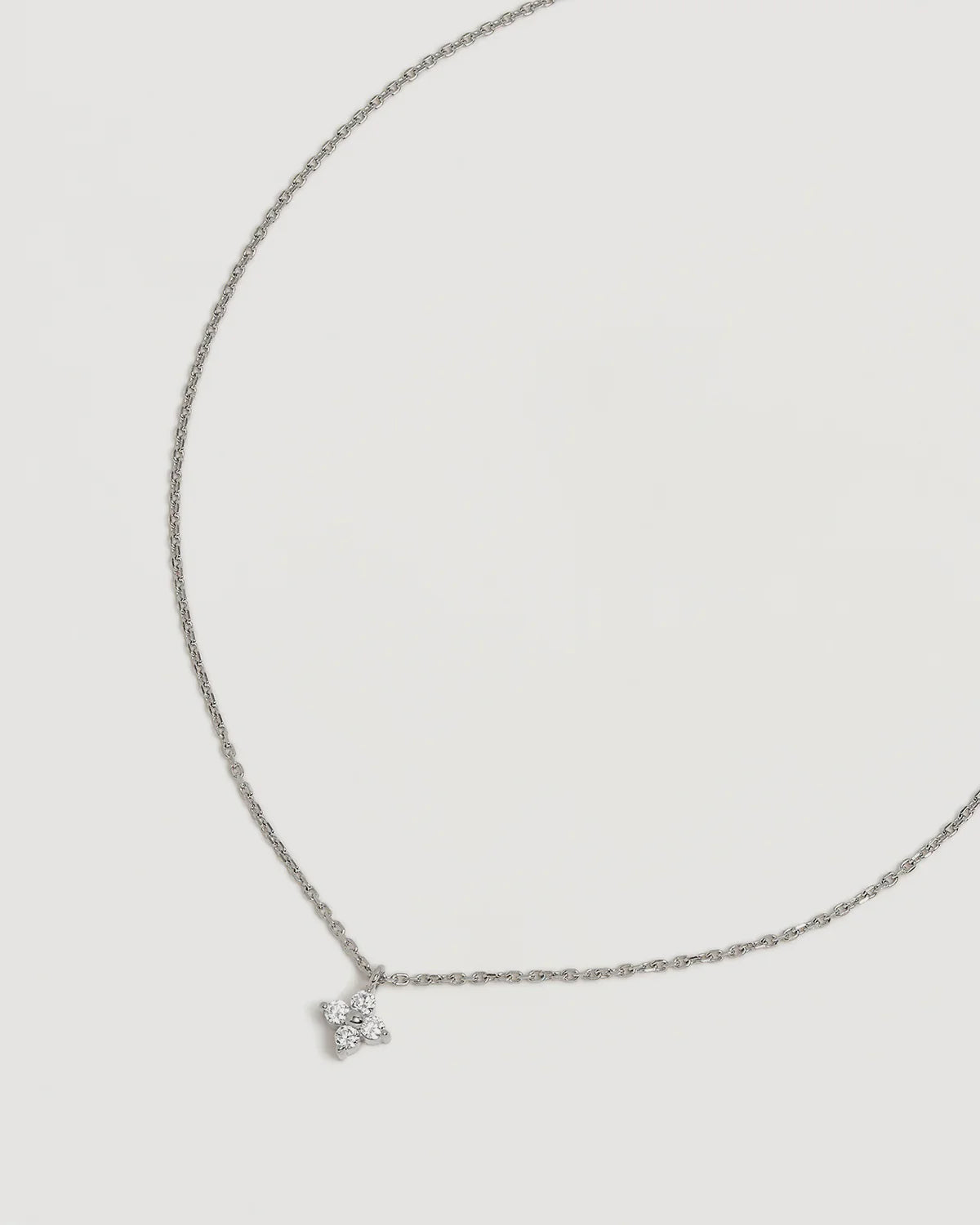 Sterling Silver Crystal Bloom Necklace