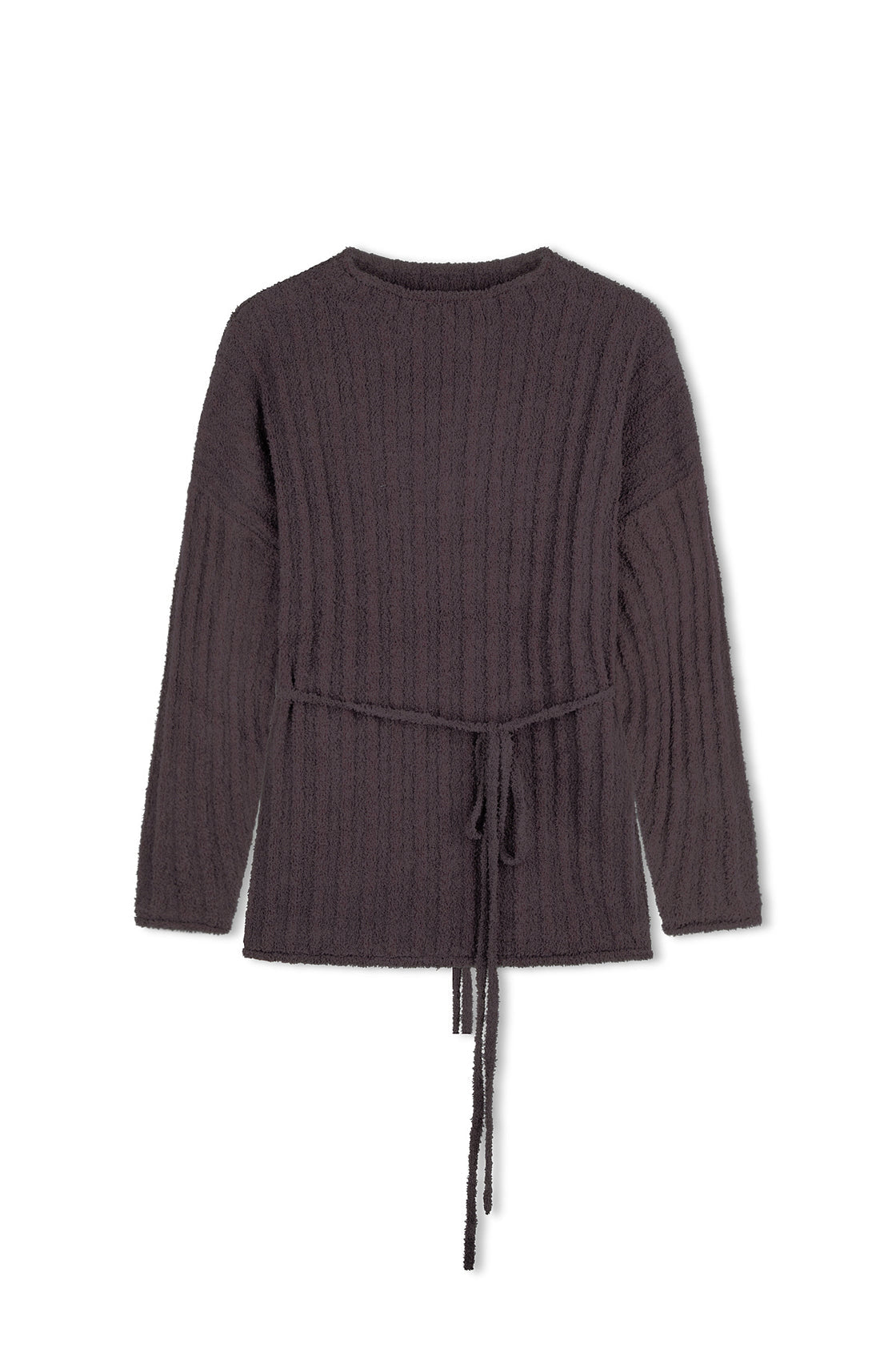 Zulu & Zephyr Textured Stripe Knit Tunic Jumper - Currant