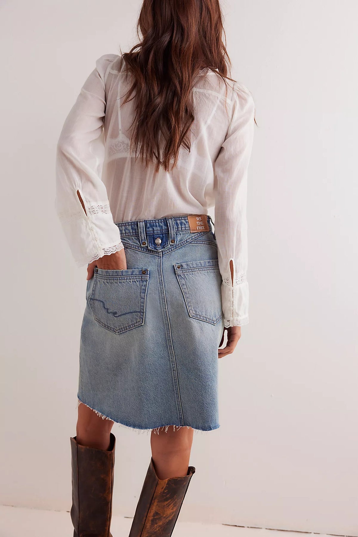 Suzy Denim Midi - Sun stoned blue