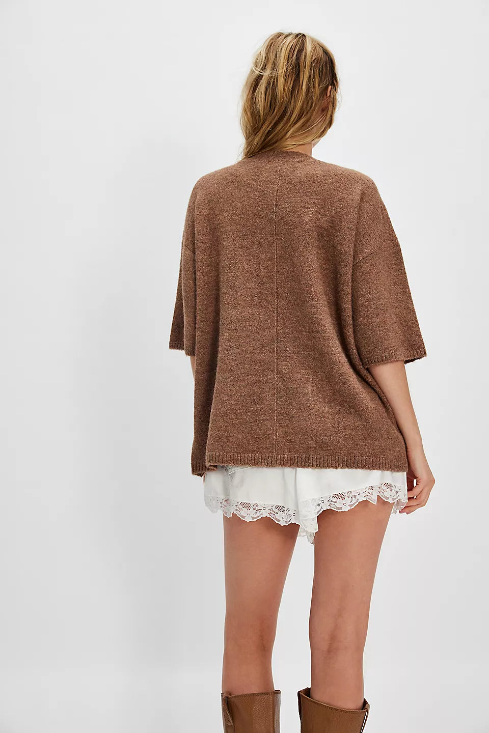 Margot SoftSpun Sweater Tee - Brownie Melange