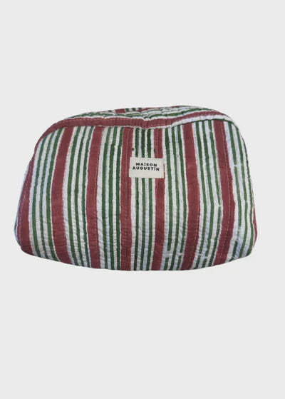 Makeup Bag Stripe Brique