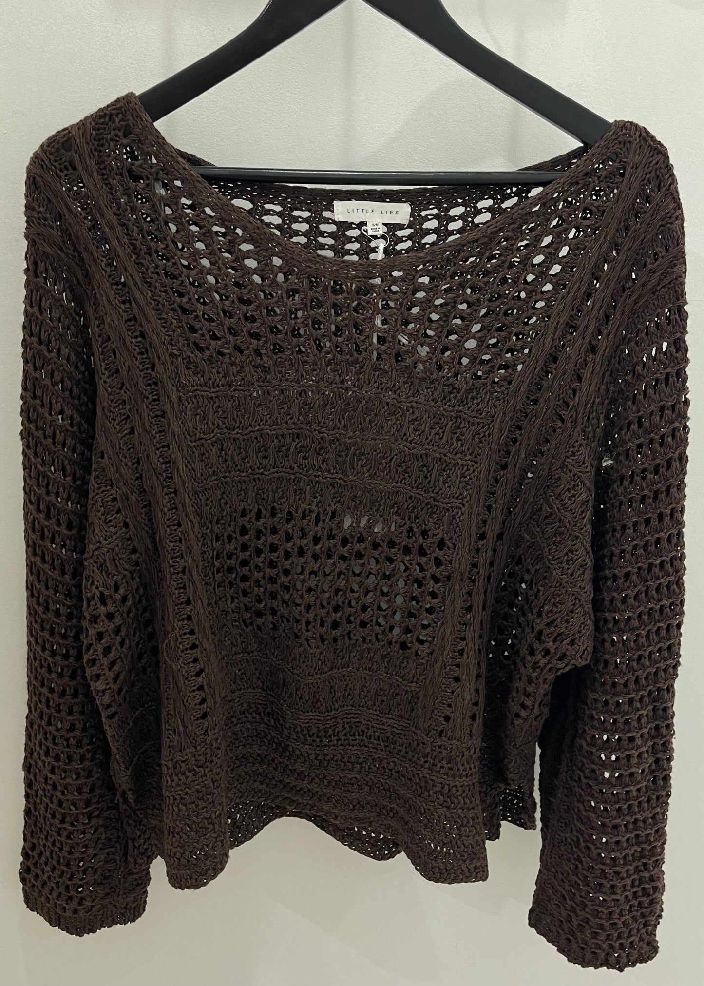 Crochet Sweater - Chocolate