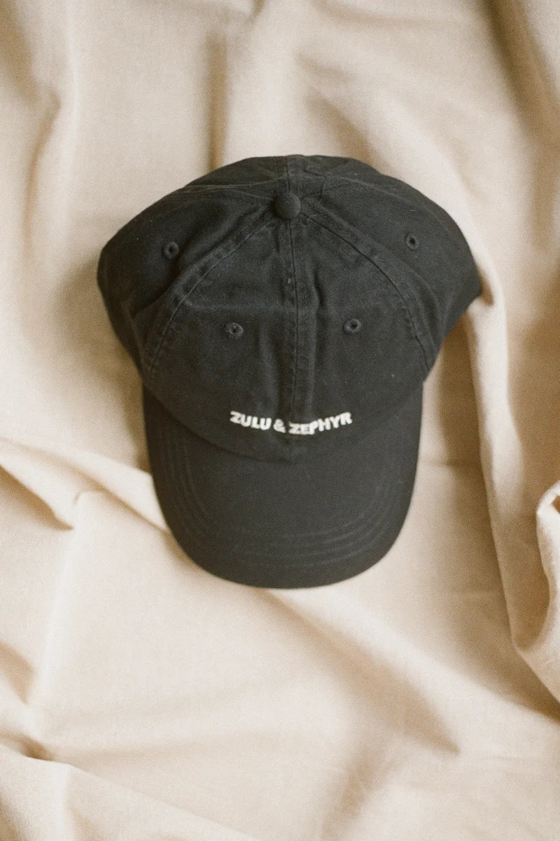 Zulu & Zephyr Canvas Cap - Black | Cotton Cap Australia