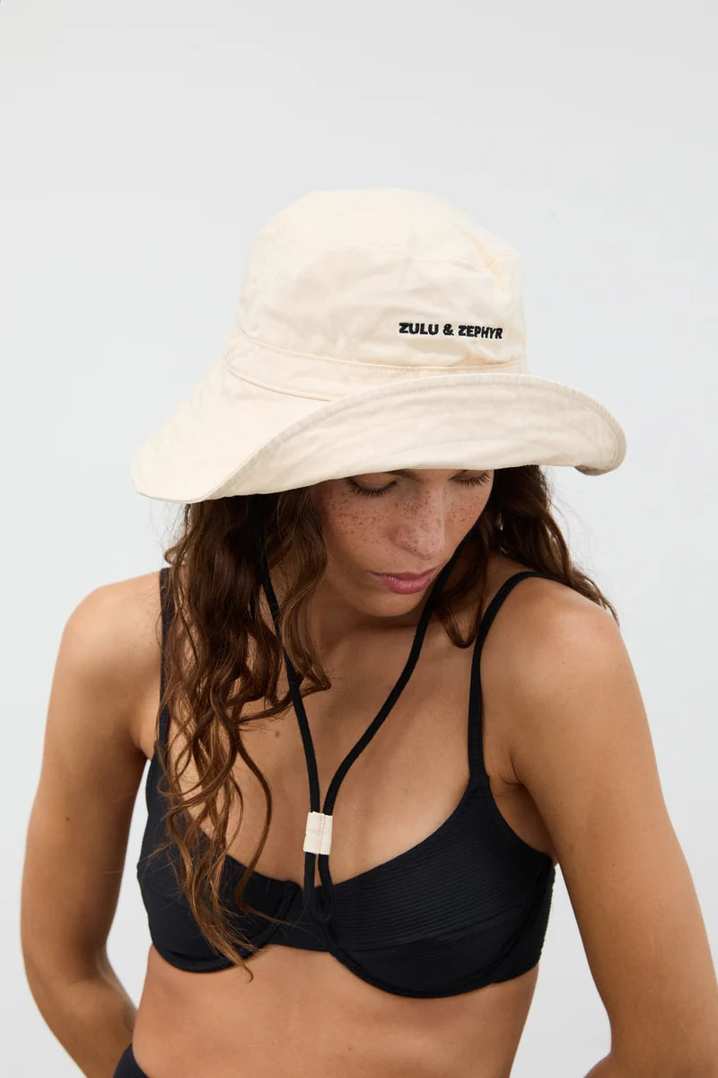 ZZ Logo Bucket Hat - Coconut | Zulu & Zephyr AU