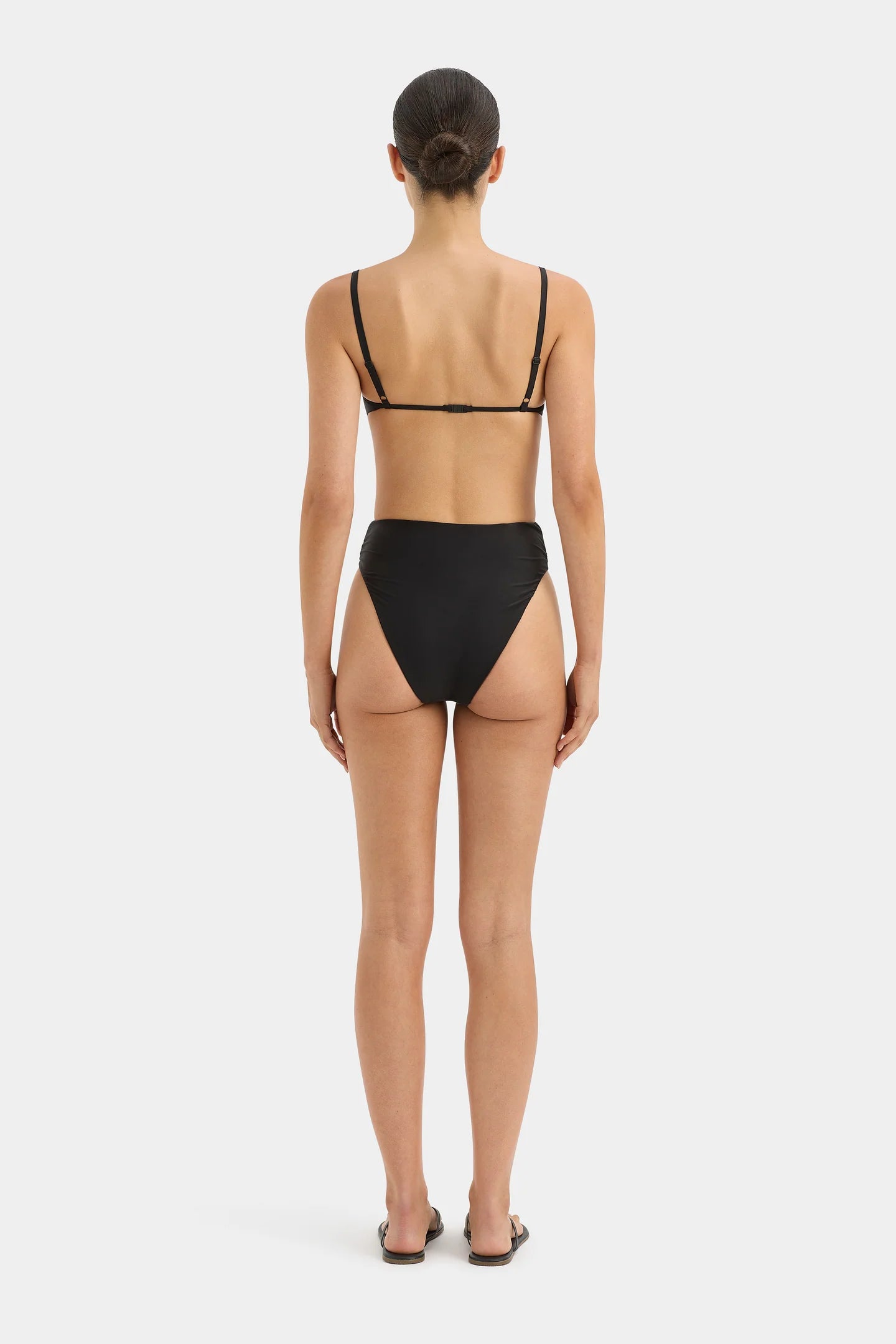 Zoya Gathered Bikini Brief - Black