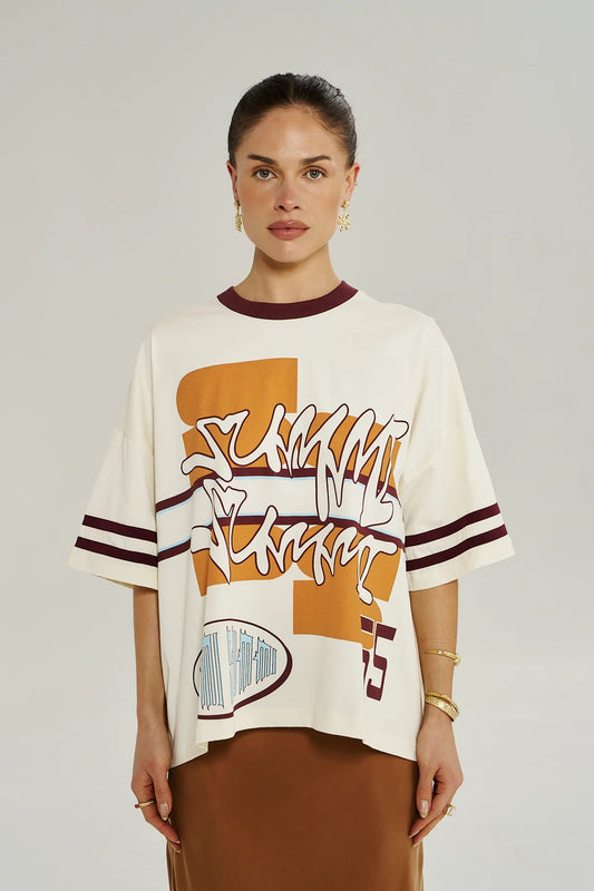 Bordeaux 55 Tee - Vintage White