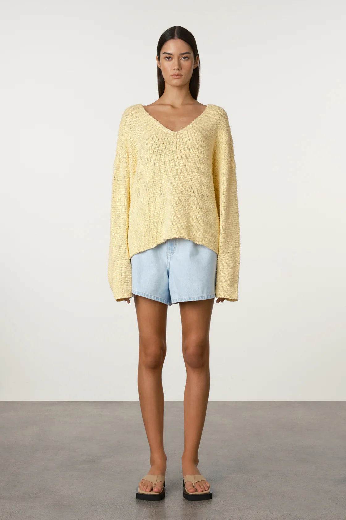 Butter Textured Knit Jumper-Butter