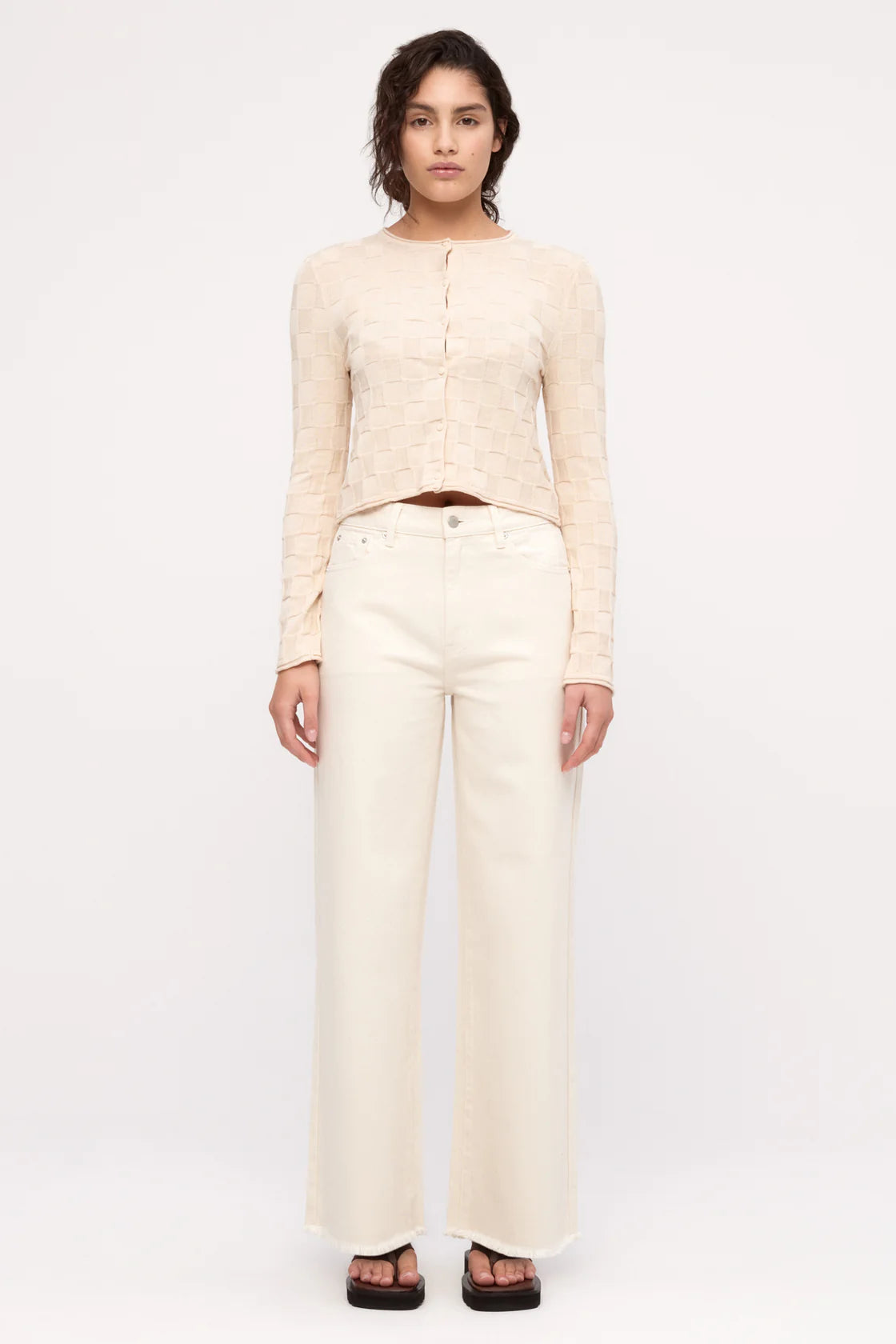 Organic Mid Rise Jean-Coconut