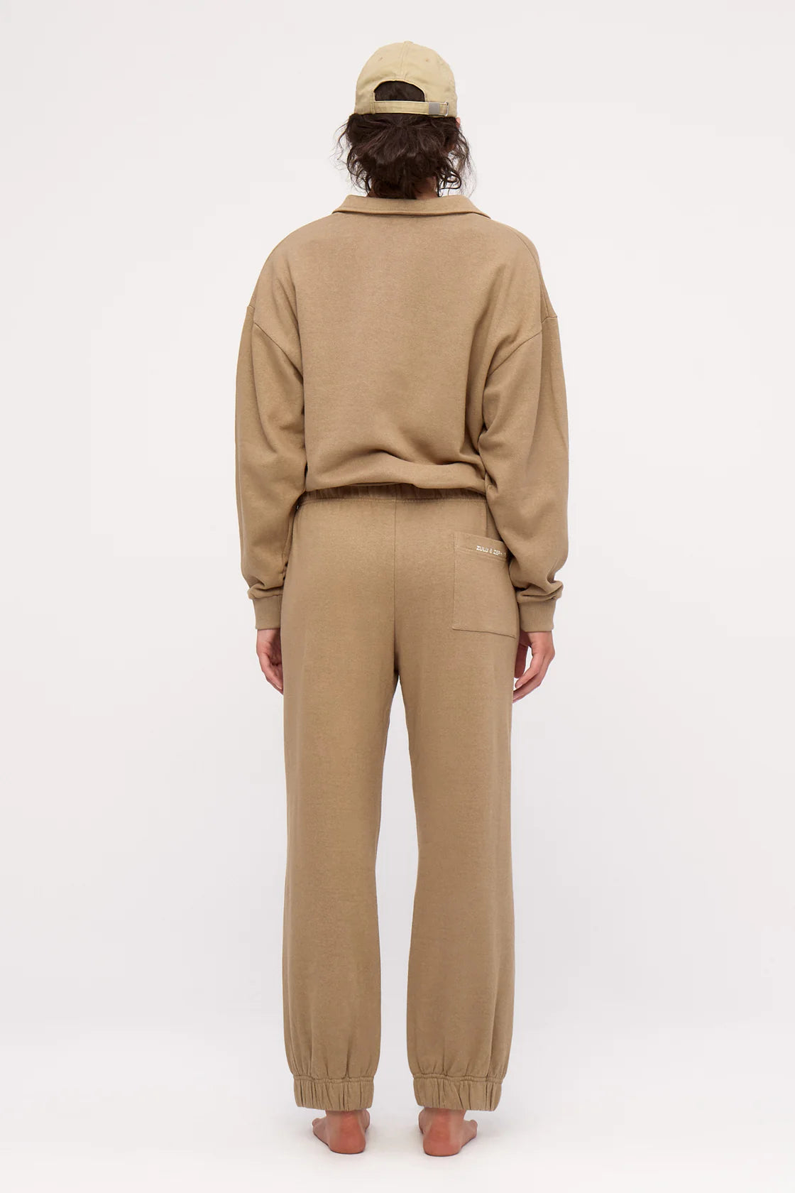 Collared Sport Sweatshirt-Olive