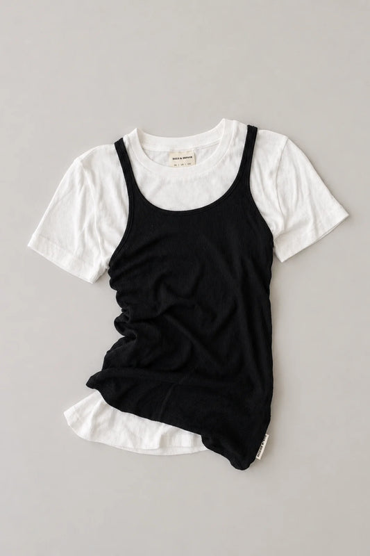 Rib Hemp Jersey Tank - Black | Zulu & Zephyr AU