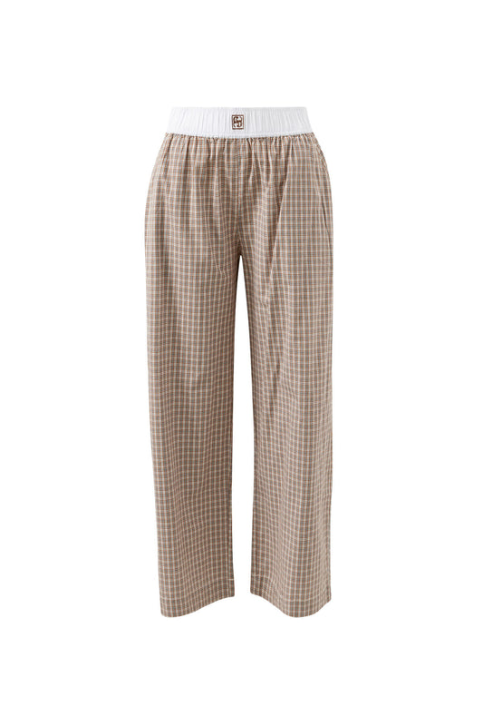 THE LOUNGE PANT/TOFFEE CHECK