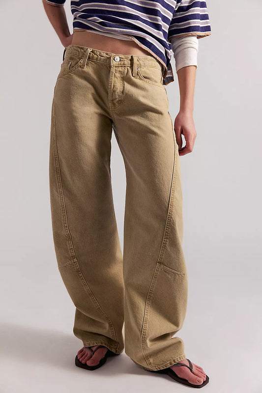 We The Free Fable Low-Rise Twisted Bowed Jeans