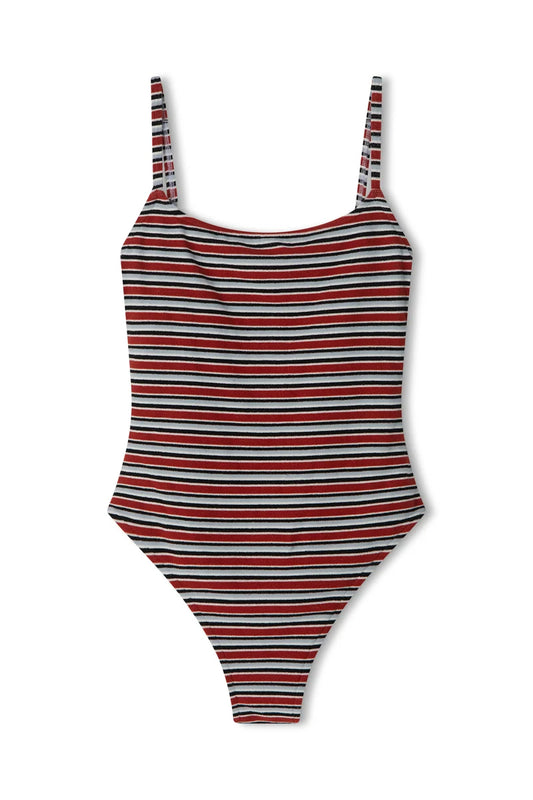 Towelling One Piece - Bold Stripe | Zulu & Zephyr AU