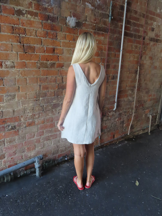 Little Lies Leandra Linen Dress | Linen Mini Australia