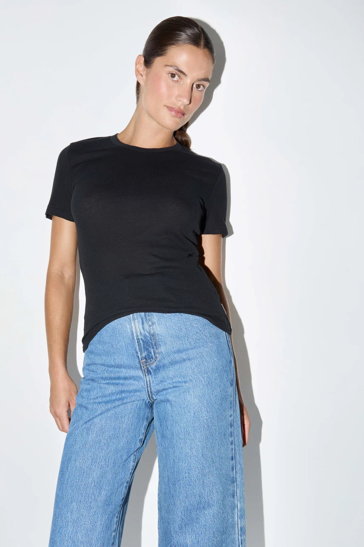 Rib Hemp Jersey T-Shirt - Black | Zulu & Zephyr AU