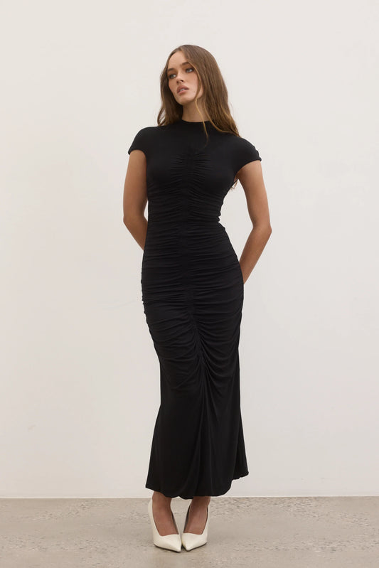 ROSALIE MIDI DRESS - SHADOW