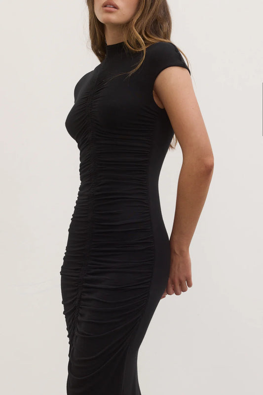 ROSALIE MIDI DRESS - SHADOW