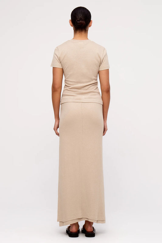 Rib Hemp Jersey T Shirt-Husk