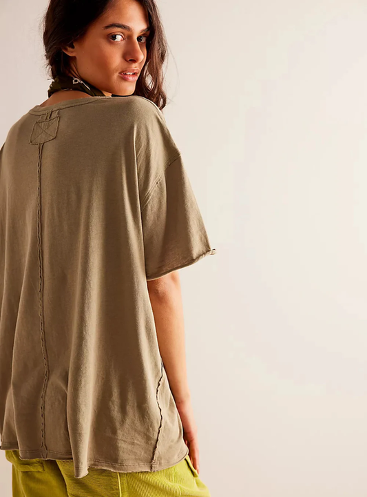 We The Free Nina Tee - Olive Stone