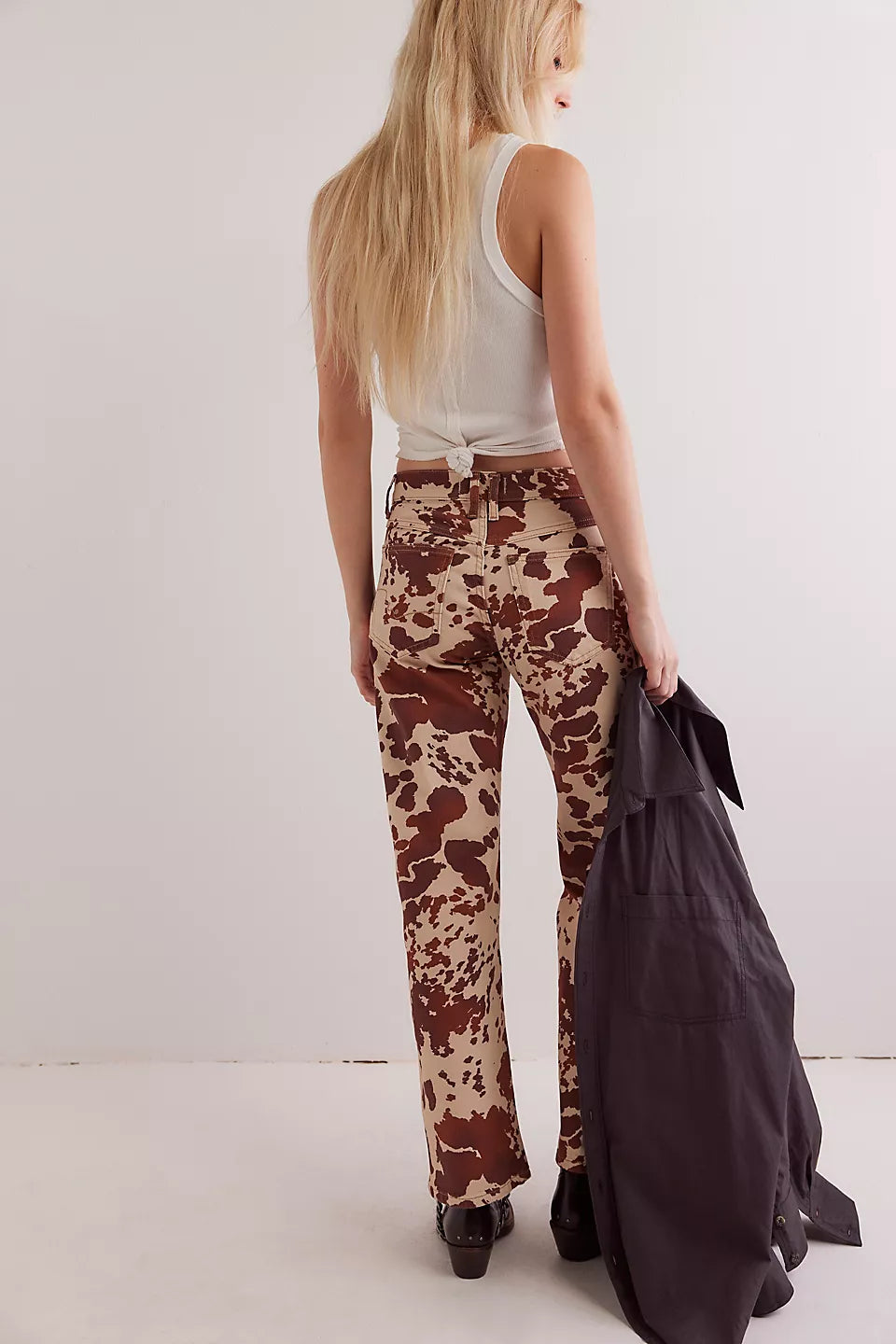 We The Free Risk Taker Mid-Rise Printed Jeans