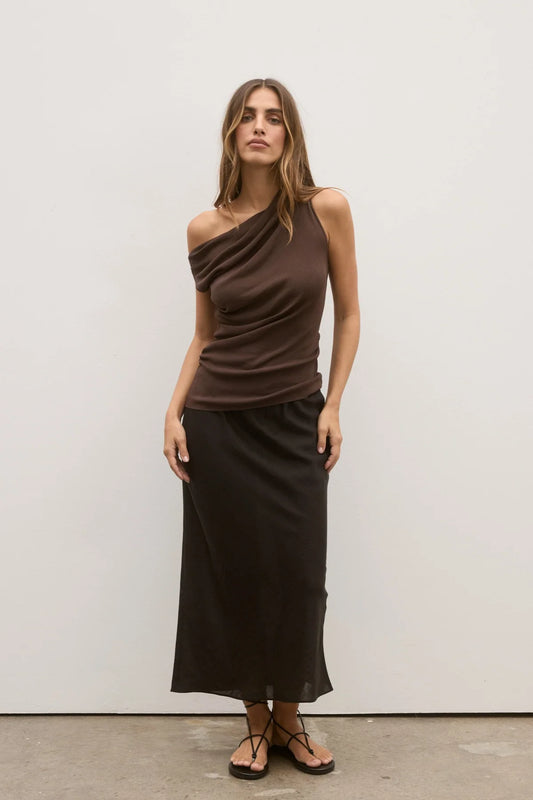 Monet Knit Top-Coffee