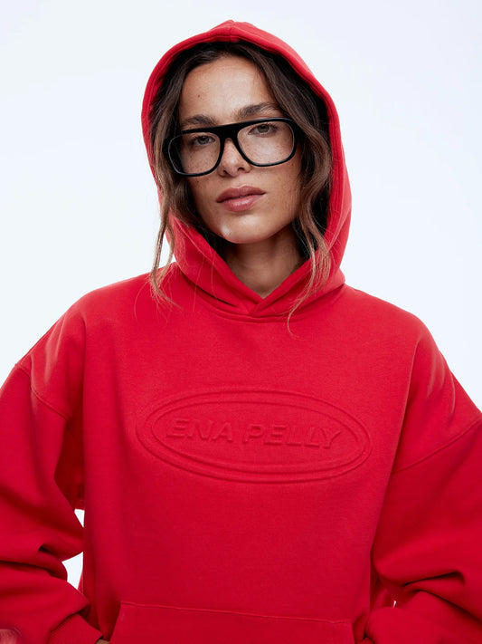 ENA PELLY WASHED DEBOSSED HOODIE