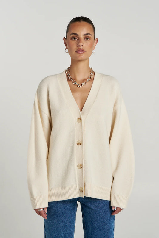 Slouchy Cardigan Vanilla | Summi Summi Knit