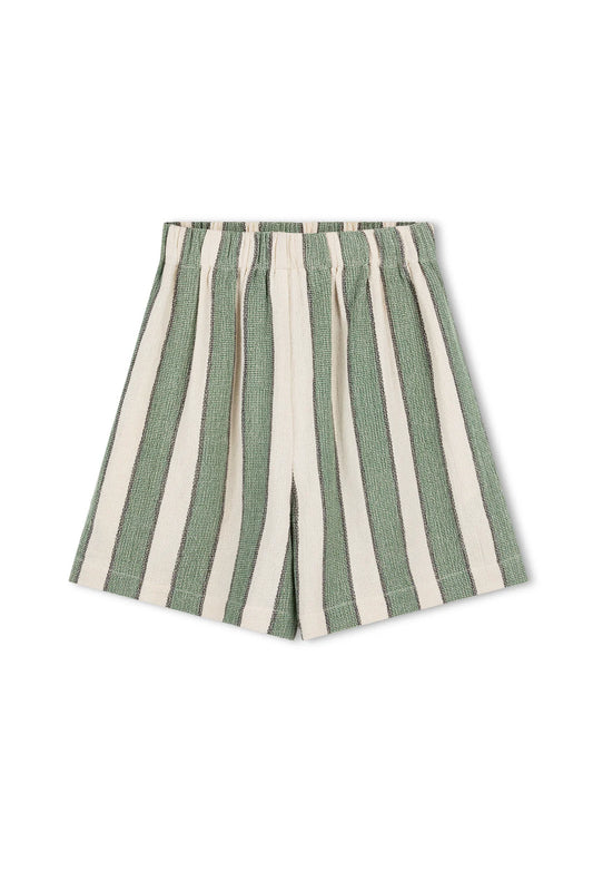 EUCALYPTUS STRIPE ORGANIC COTTON SHORT