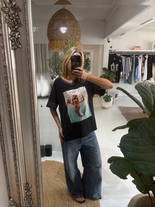 For the Love of Vino Tee Black | Oversized Cotton Tee