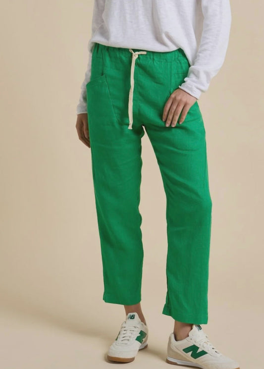 Luxe Linen Pants-Green
