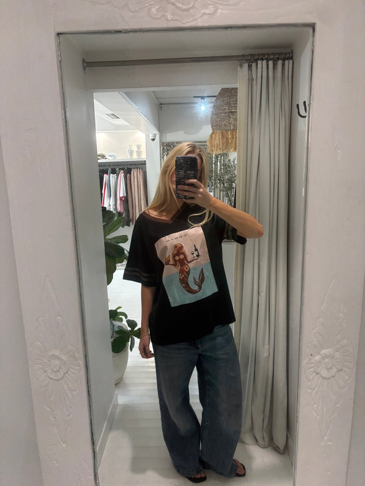 For the Love of Vino Tee Black | Oversized Cotton Tee