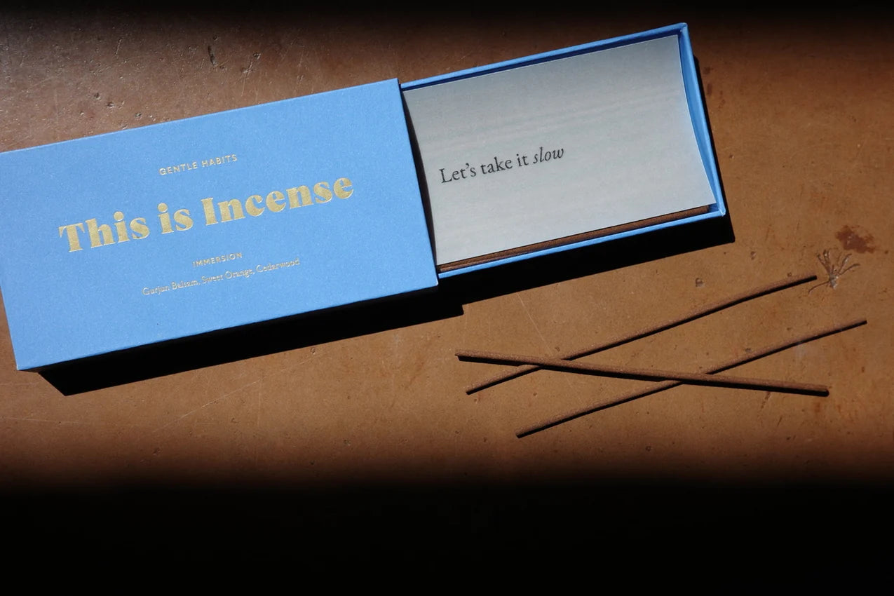 Immersion Incense Sticks | Woody Amber | Gentle Habits AU