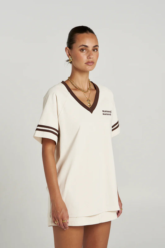 Reverie V Neck Tee | Summi Summi Cotton V-Neck