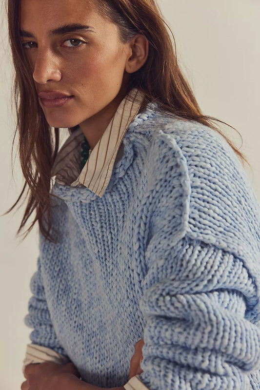 Opal Sweater- Cashmere Blue