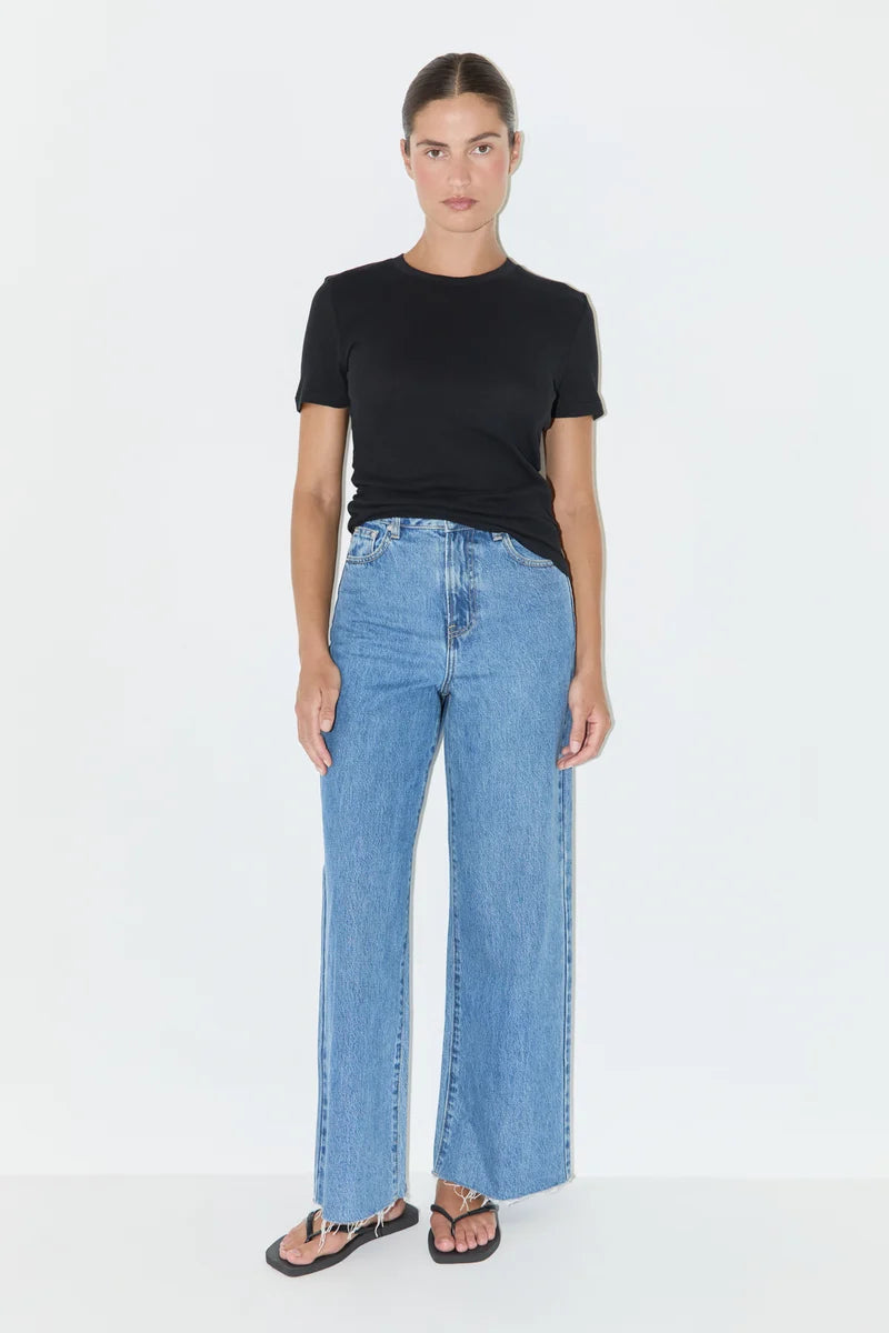 Rib Hemp Jersey T-Shirt - Black | Zulu & Zephyr AU