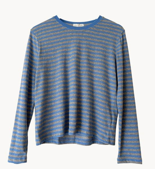 ATHENA TOP - Blue and Grey